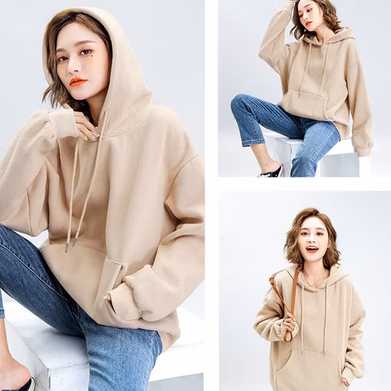 卸売カスタムメンズフリースパーカーデザイナー服シンプルなプリント刺繍パーカー女性の空白特大ルーズユニセックスパーカー